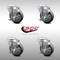 Service Caster 4 Inch SS Thermoplastic Rubber Wheel Swivel Bolt Hole Caster Set with Brake SCC SCC-SSBH20S414-TPRB-TLB-4 - alternate 6